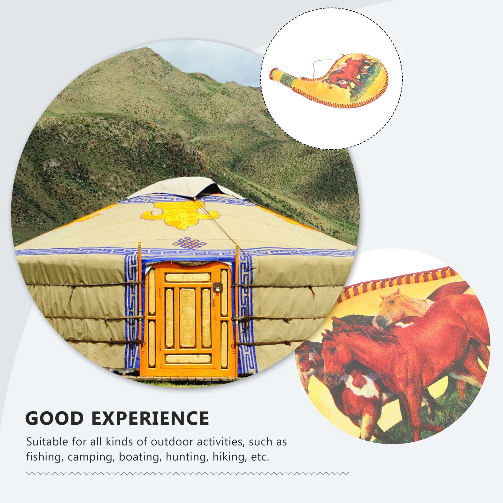 

Wine Bota Bag Portable Hanging Wear-Resistant Wine Storage Holder for Fishing Camping Hiking Outdoor Gift Bota Bag