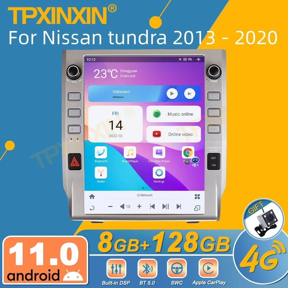 

Автомагнитола для Nissan tundra 2013-2020, Android, 2Din, стереоприемник, Авторадио, мультимедийный плеер, GPS-навигация, экран головного устройства