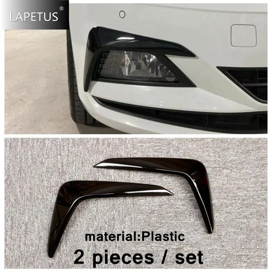 

Auto Front Bumper Fog Lights Lamp Eyebrow Cover Trim Wind Knife Exterior Modification Sticker For VW Volkswagen Polo 2019 - 2023