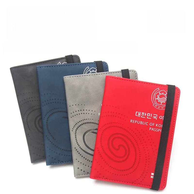 

Busin Leather Passport Holder Anti-Theft Tiet Clip Multi-Function Card Bag Young Men's Pure E-commerce PU Leather