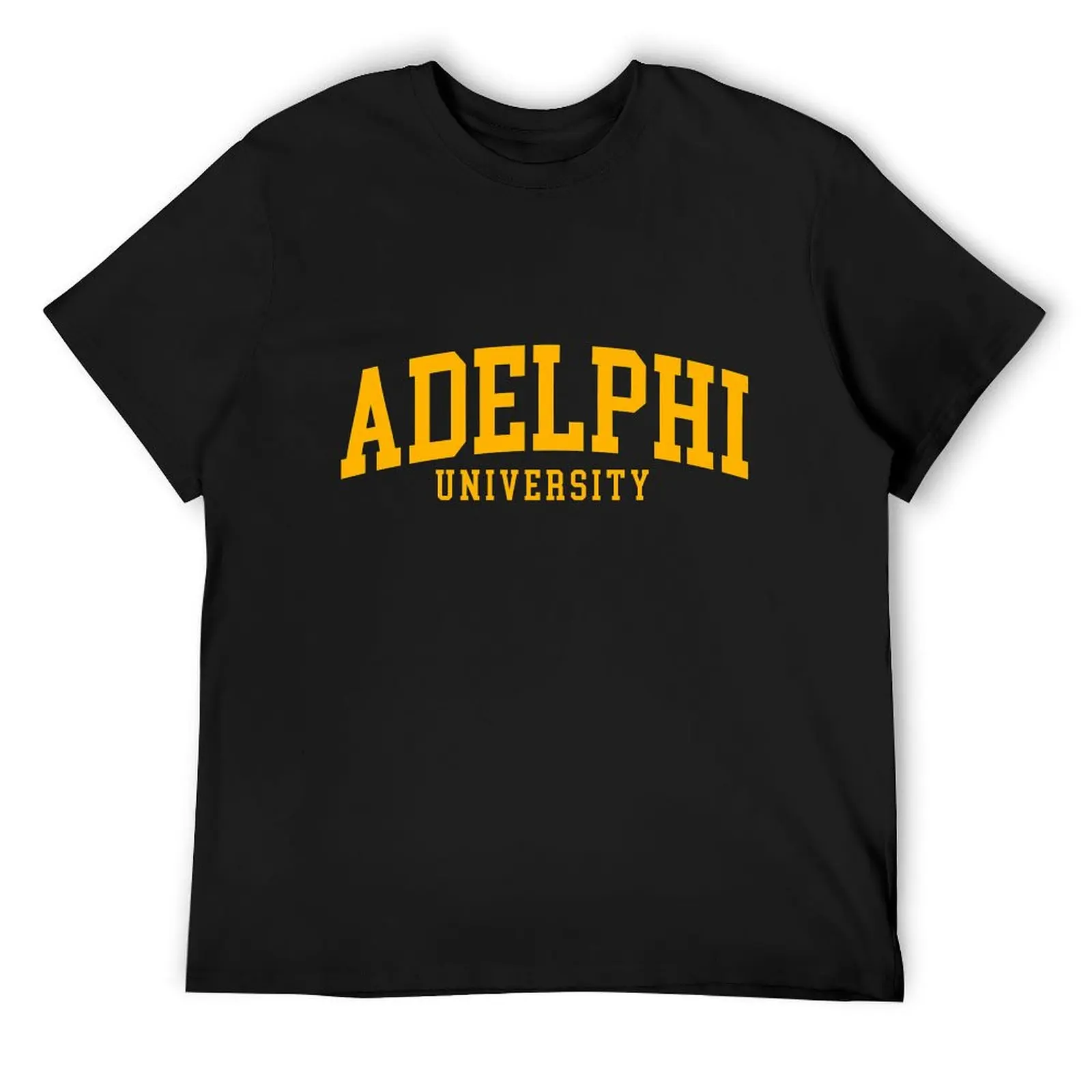 

adelphi university - college font curved T-Shirt vintage t shirts anime figures luxury designer topping shirts men graphic