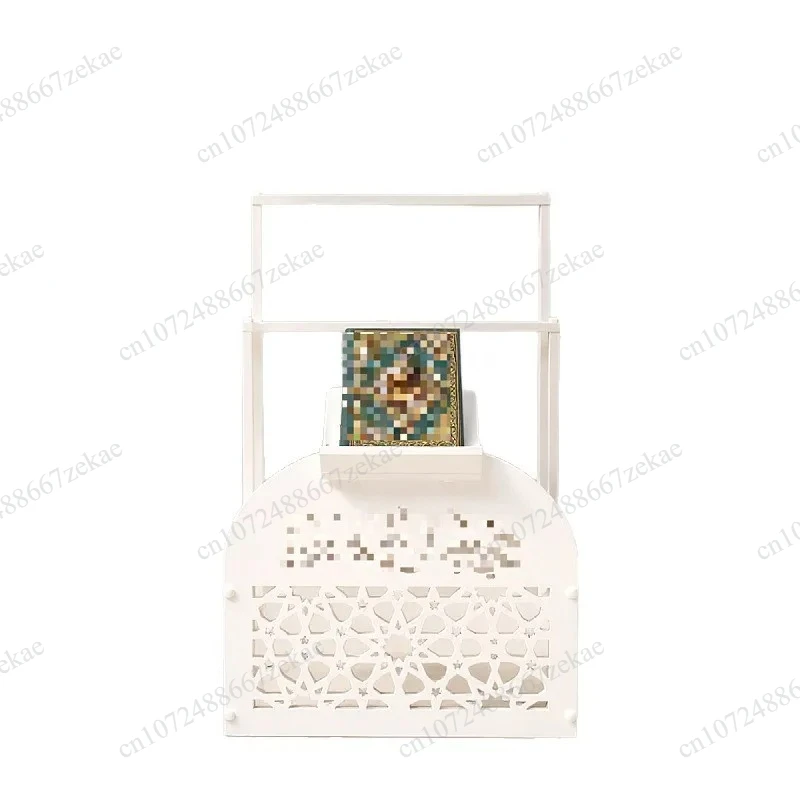 Book Holder with Prayer Mat Storage Rack, Home Decor Ornament,New Middle Eastern Wooden Quran Prayer Stand,