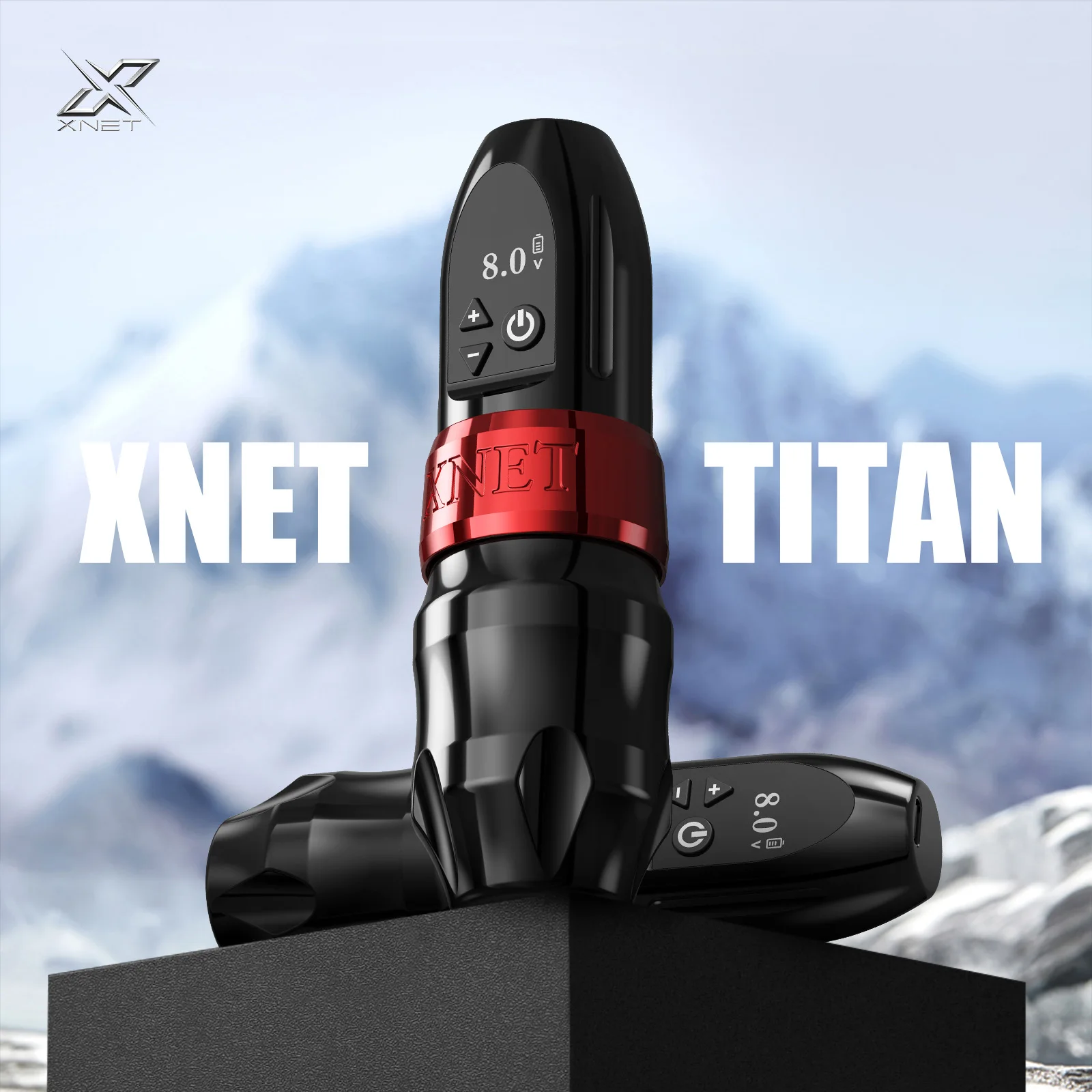 

XNET Titan 2024 Wireless Tattoo Machine Rotary Pen with Extra 38mm Grip Coreless Motor 2400 Digital LCD Battery For Tattooist