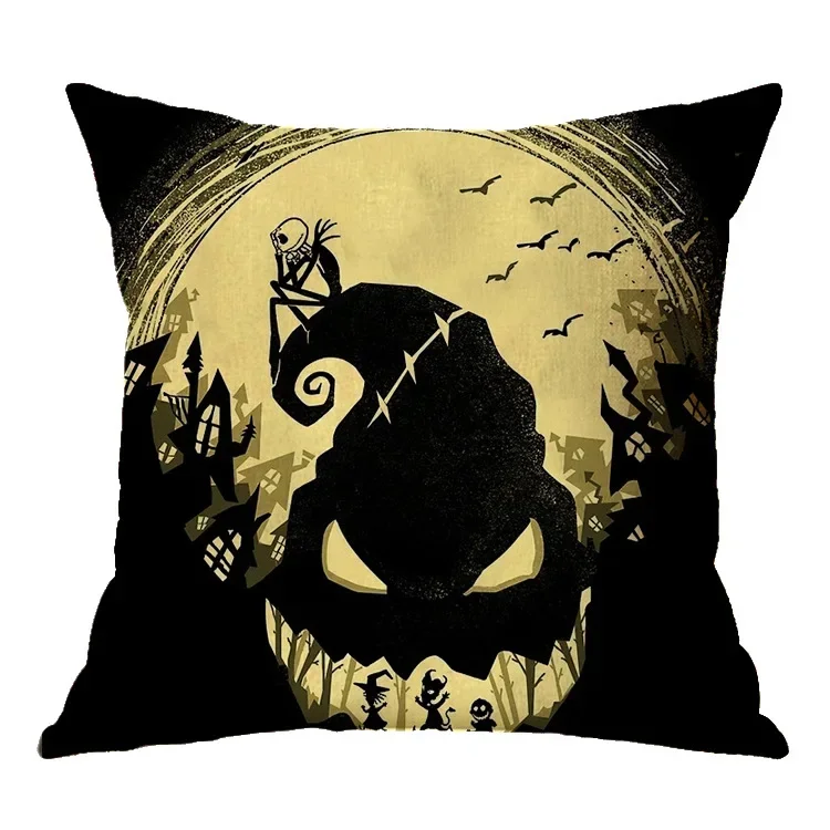 40/45/50cm Halloween Cushion Cover Pumpkin Bat Wizard Ghost Halloween Decor For Home Pillowcase Halloween Part Gifts