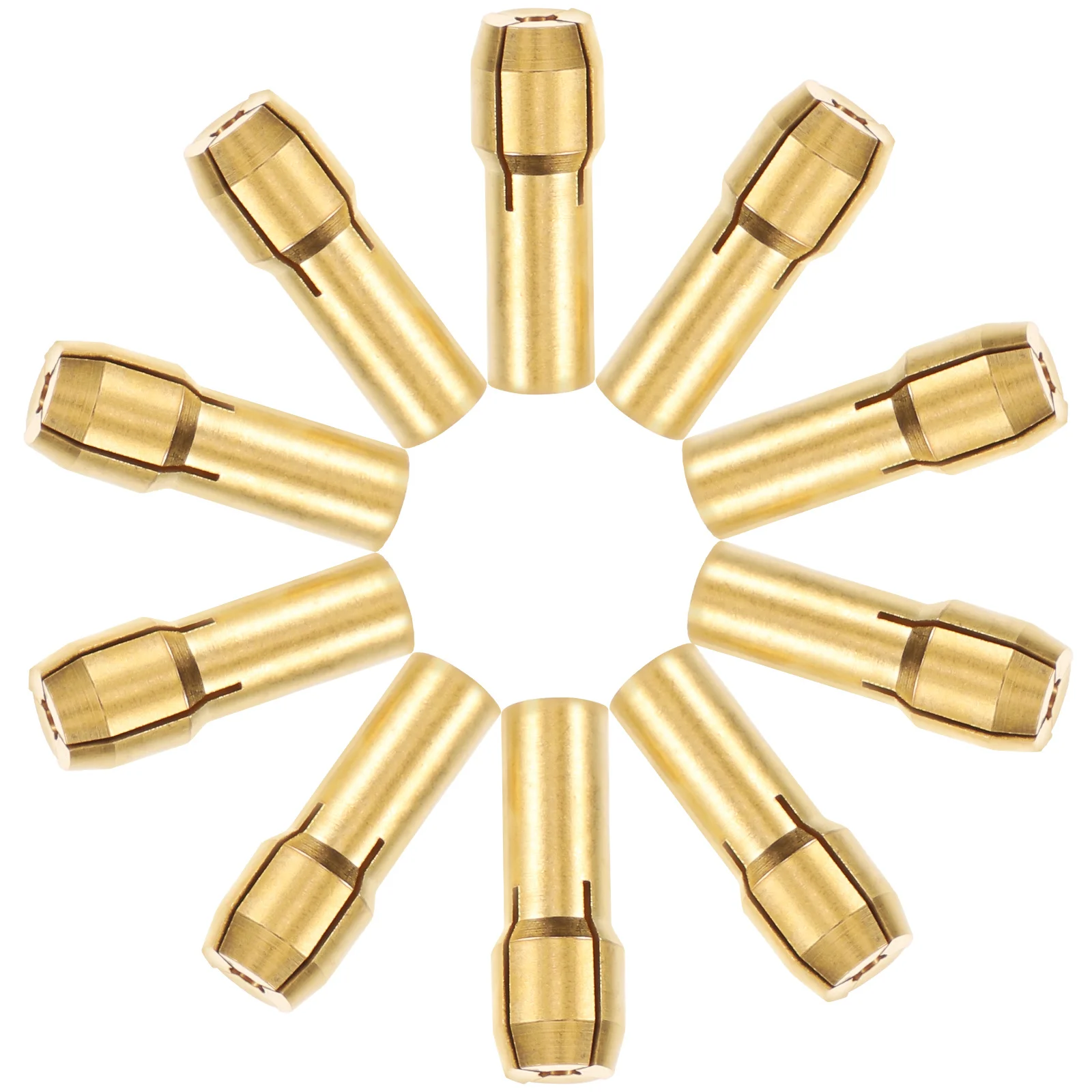 

10Pcs Grinding Machine Clamping Collet Copper Quick Release Rotary Tool Chuck Collet Replacement Electric Grinder