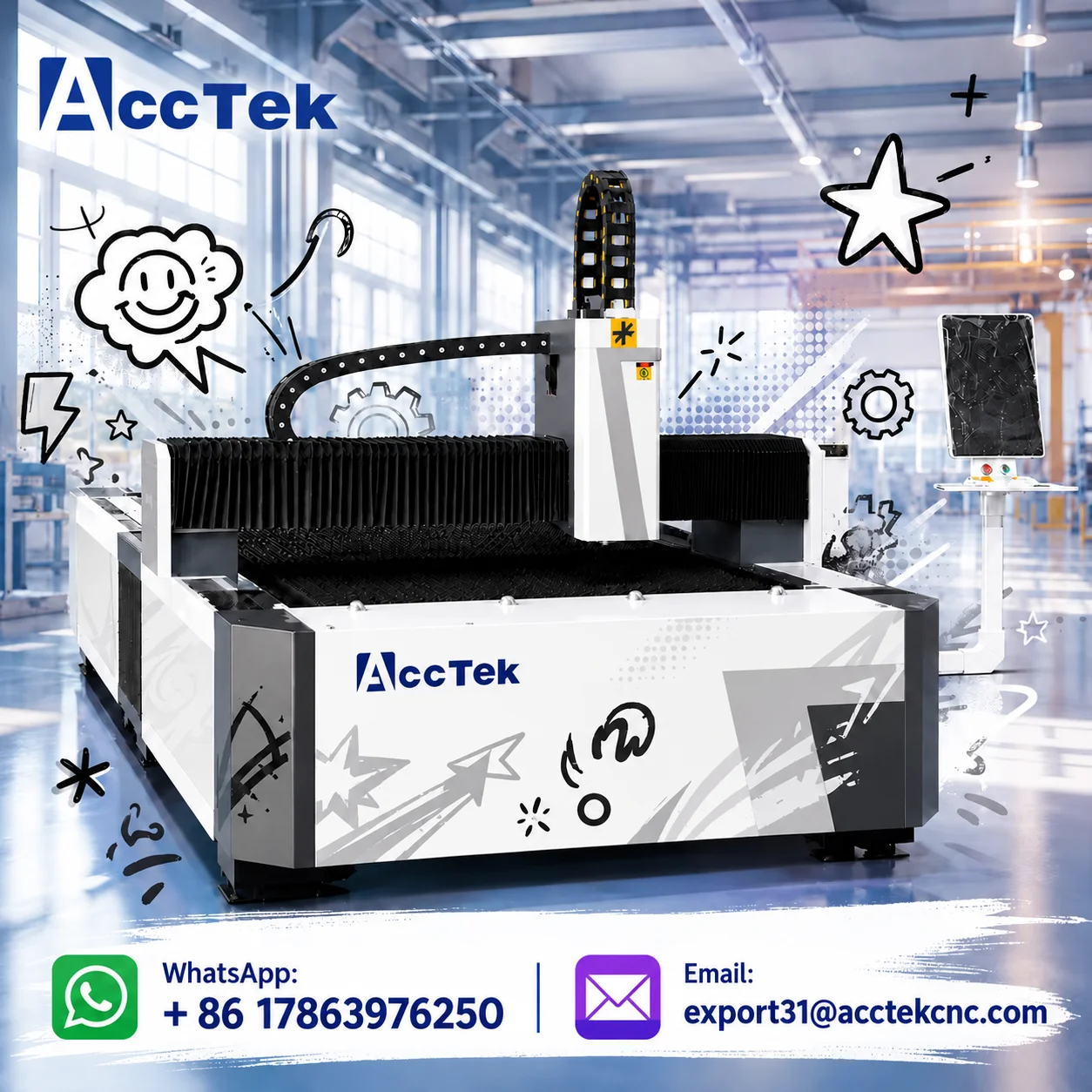 Wide Material Match Fiber Laser Cutter With Auto Exchange Table Small Heat Zone Smooth Cut Edge Stable Servo Position