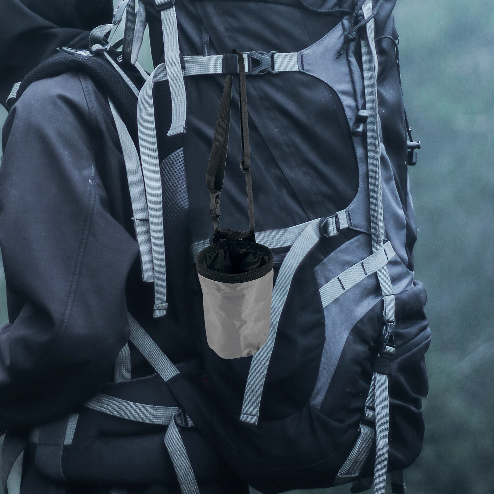 

Anti-Slip Magnesium For Rock Climbing Outdoor Bouldering Large Capacity Oxford Cloth Chalk Storage Holder Bucket Portable Powder