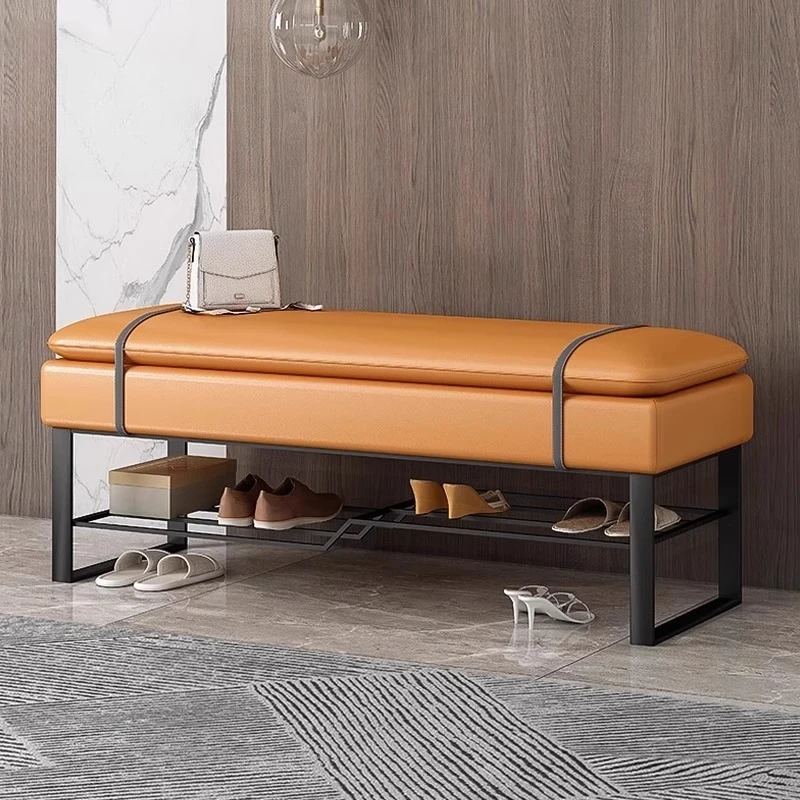 

Home entrance shoe stool bedroom light luxury bedside stool bench bench soft bag stool