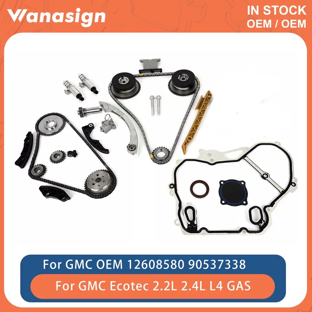 

Engine Timing Chain Kit VCT Actuator Gear Cover Gasket Fit 2.2 2.4 L For Chevrolet BUICK GMC Ecotec 2.2L 2.4L L4 GAS 12608580