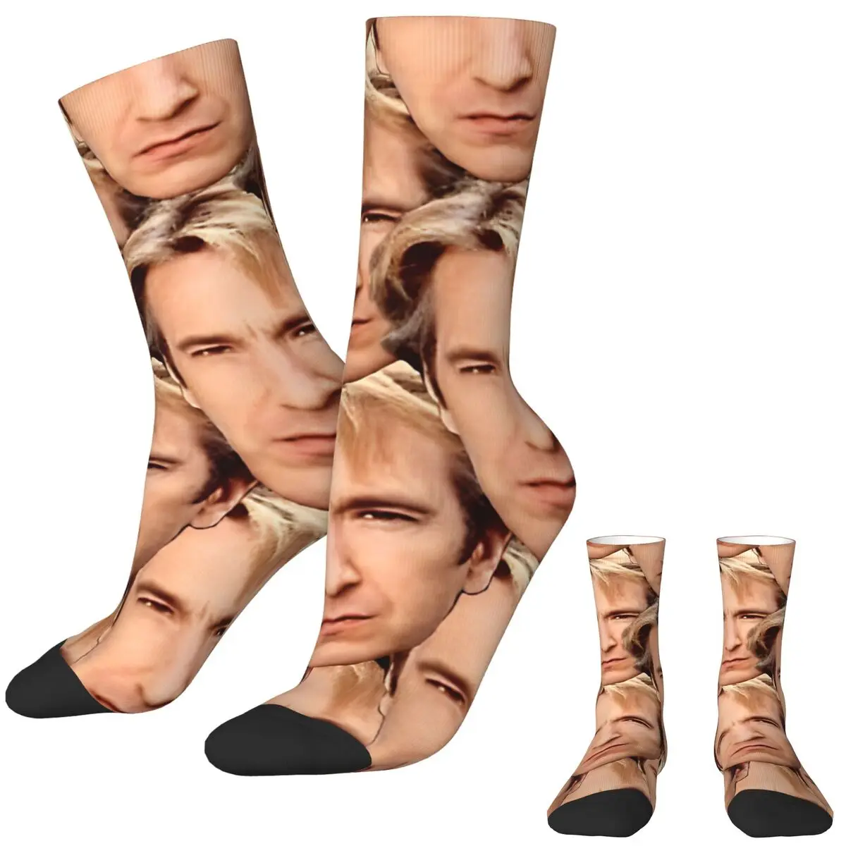 Alan Rickman Stockings Unisex Men face Socks Comfortable Elegant Socks Autumn Running Sports Non Slip Pattern Socks Gift