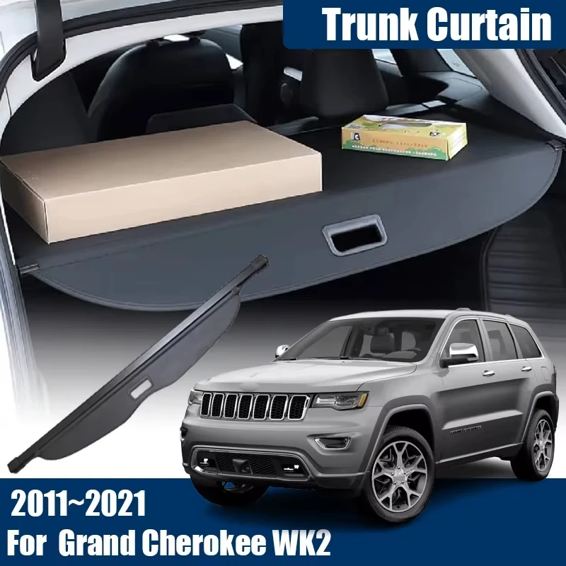 

for Jeep Grand Cherokee WK2 2014 2012 Accessories 2011~2021 Car Trunk Cargo Cover Trunk Storage Partition Privacy Auto Interior