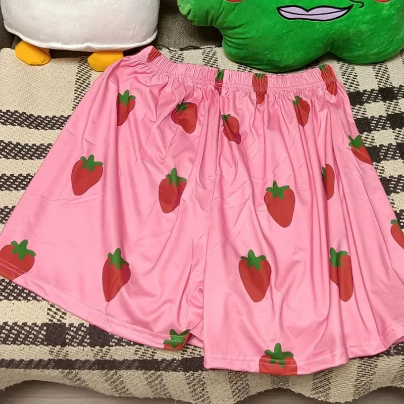 Pink Strawberry Short Pants 2024 Kids Clothes Anime GINTAMA Sakata Gintoki Cosplay Costume Unisex  Carnival Party Trunks Clothes