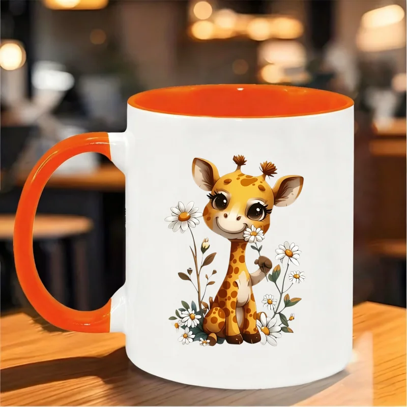 Custom Giraffe Mug - Unique Birthday & Holiday Gift Idea - Personalized Ceramic Coffee Cup for Animal Lovers