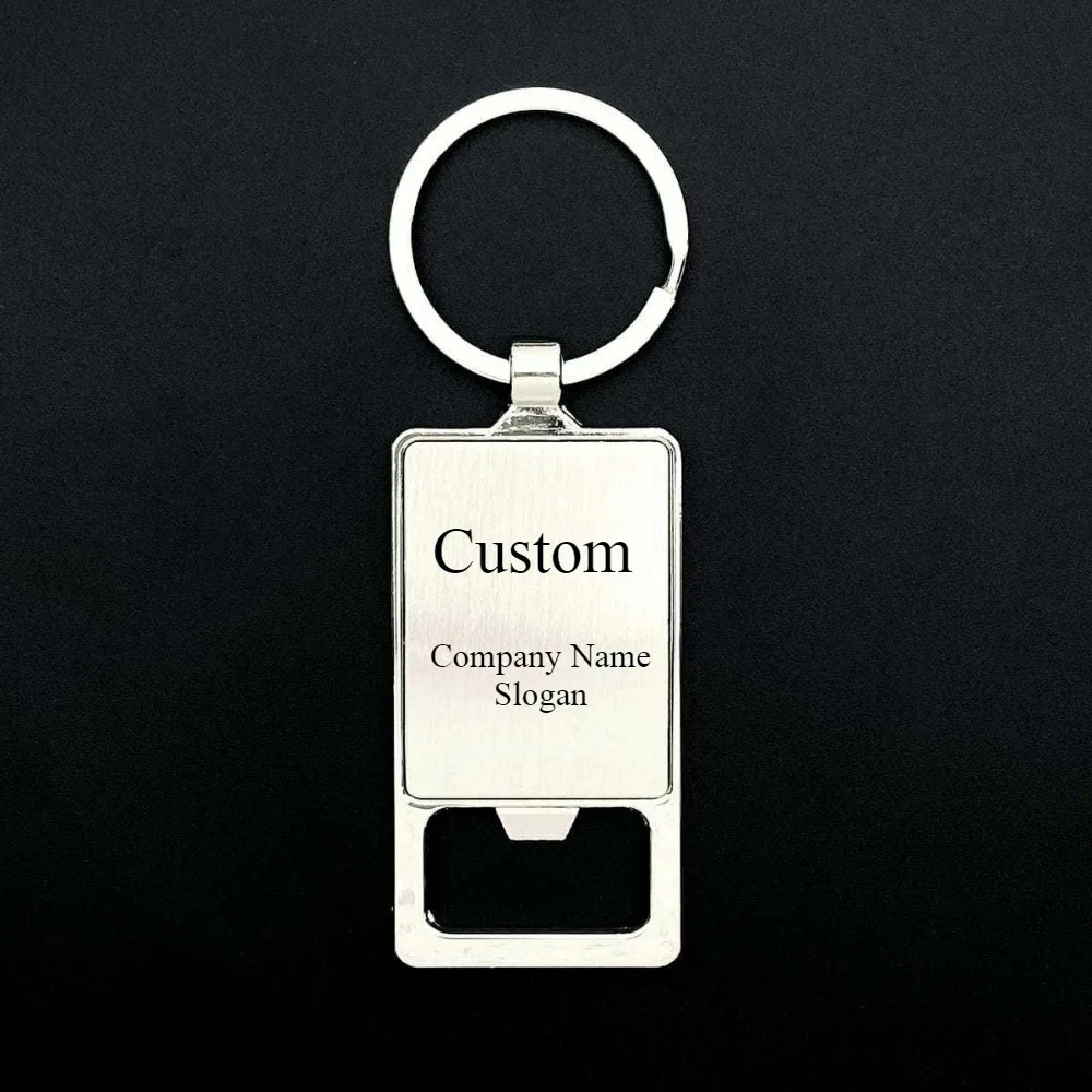 

Spot Metal Bottle Opener Keychain Practical Beer Bottle Opener Keyring Laser Custom Advertising Campaign Gifts Manufacturer