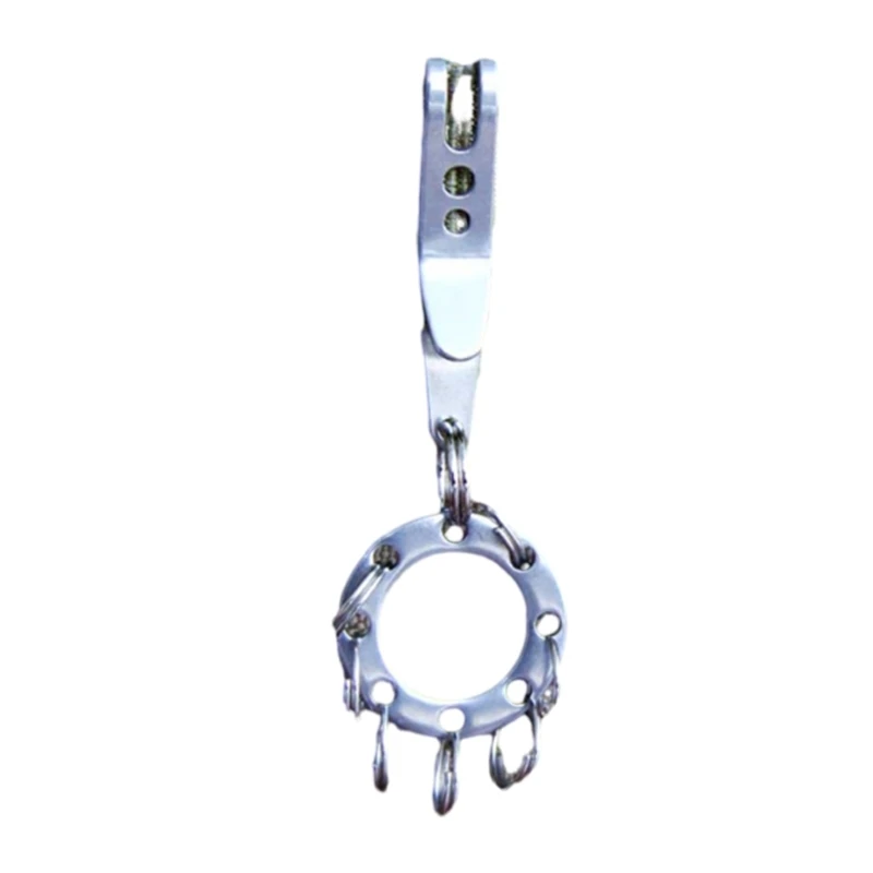 Suspension Pocket Clip Stainless Steel Belt Key Holder Portable Keychain Outdoor Key Suspension Tool Easy to Use