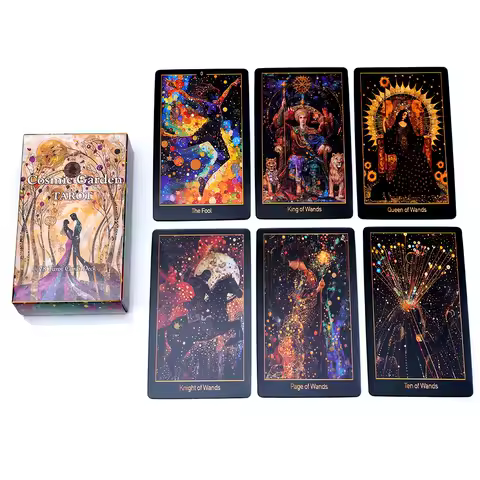 Newest Cosmic Garden Tarot Deck Tarot Cards Fortune Telling Game Card Divination Fate Party Oracle Board Game Family Party Game