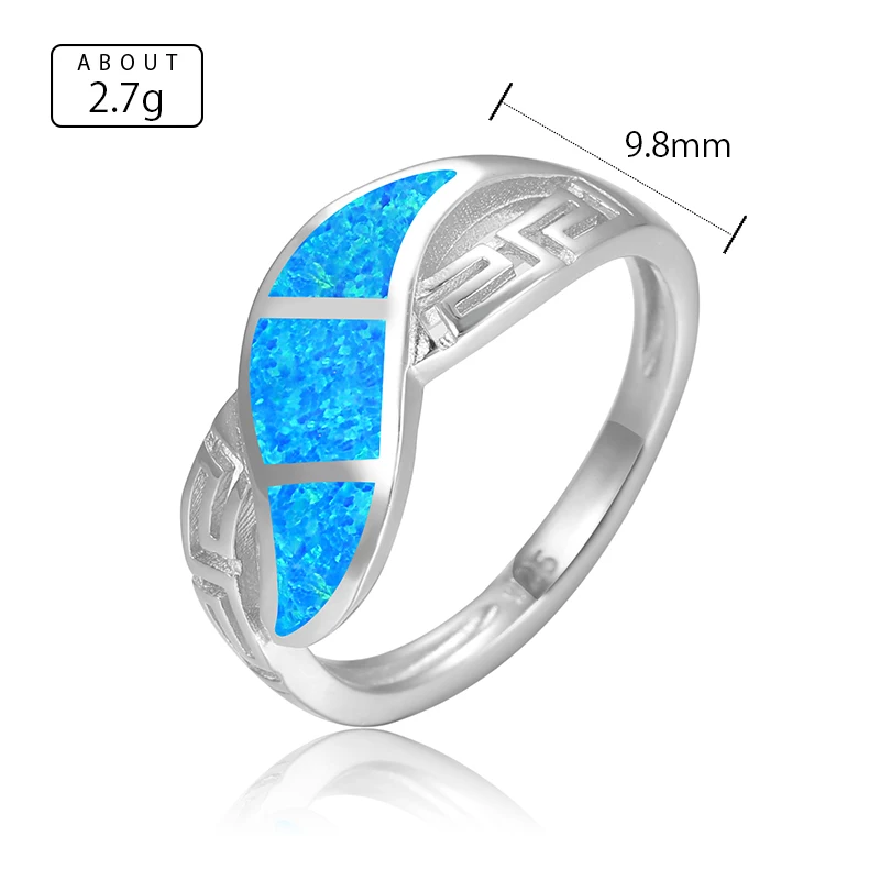 MYOP New Fashion Classic Simple Fire Opal Ring 925 Sterling Silver Women Anniversary Jewelry Special Gift