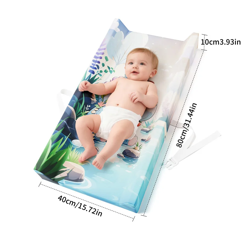 Portable PU for 0-1-year-old infants 80*40*10cm diaper changing table mat, nursing pad, urine barrier, changing table pad