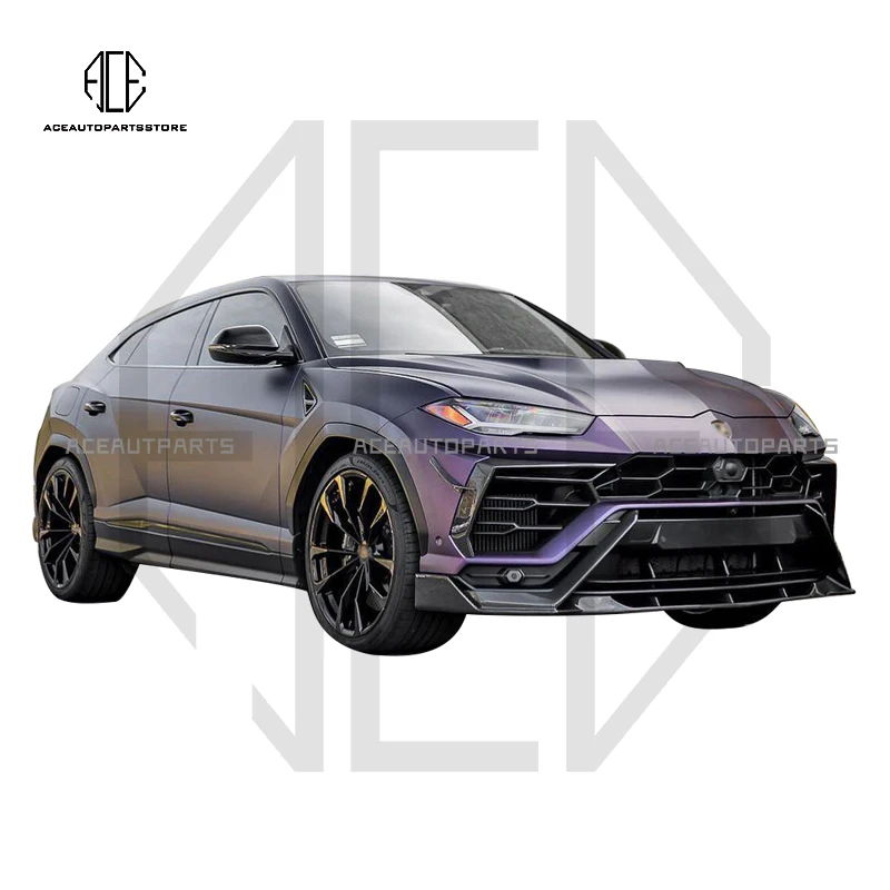 For Lamborghini Urus Front Lip Rear Diffuser Boot Spoiler Side Skirts Air Vent Trunk Trims Case Hood Dry Carbon Fiber Body Kit