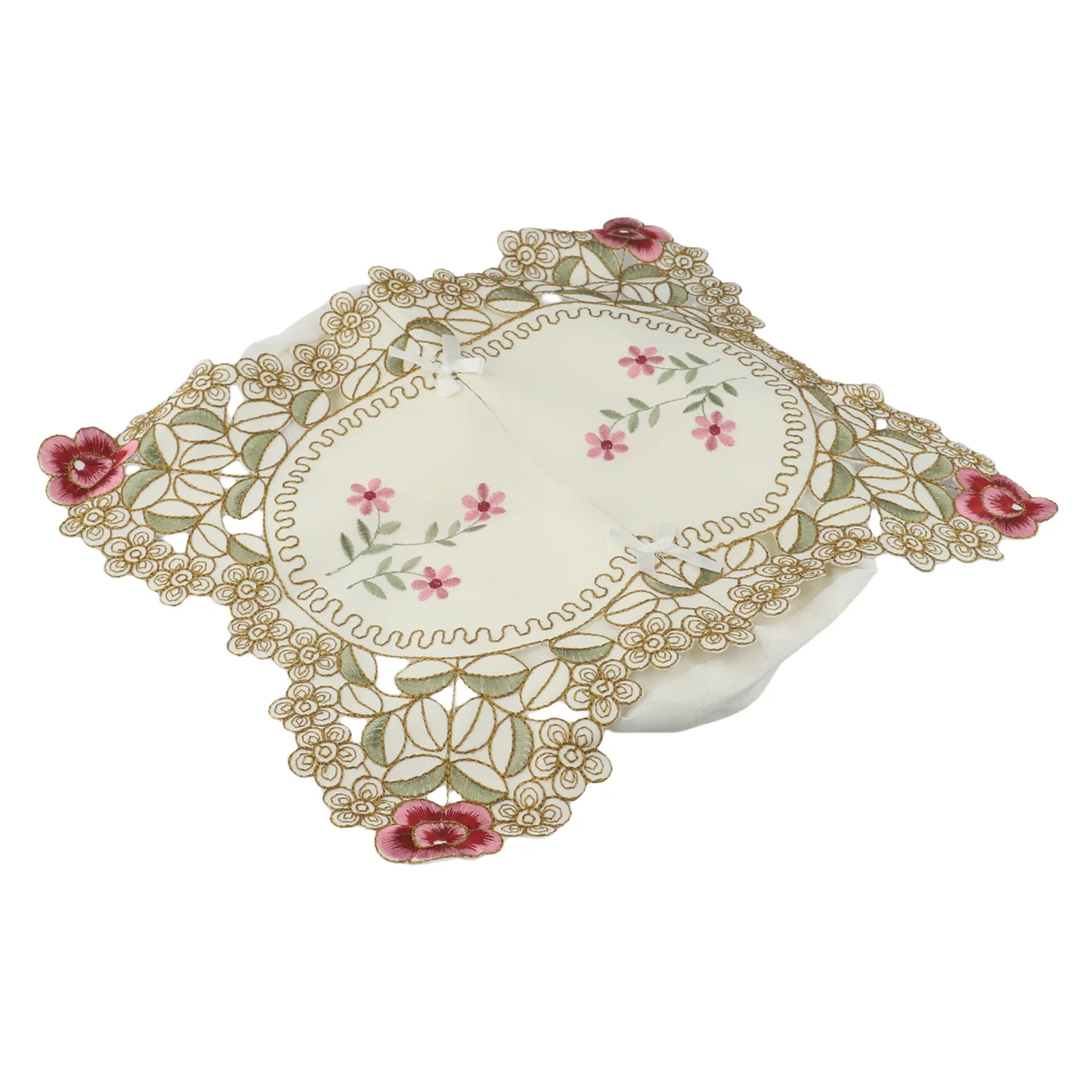Embroidery Lace Tissue Box Cover For Home Kitchen Desktop Container Kitchen Tissue Tray Desktop Napkin Storage