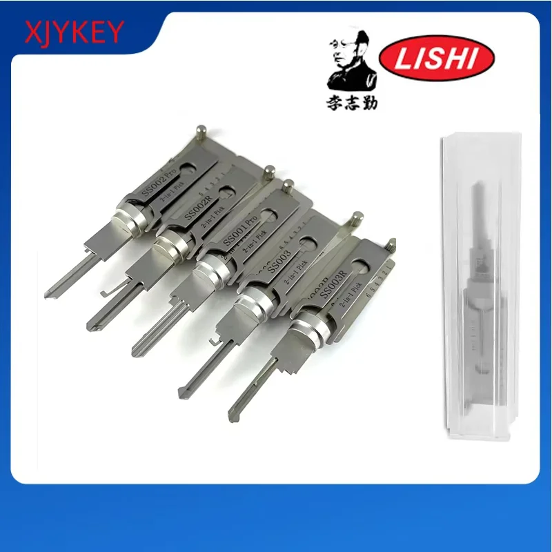 Pro Locksmith Tools for Door Locks,SS001 SS002 SS002R SS003 SS003R 2 in 1 Lock Pick Tools,Home Lock Repair Kit