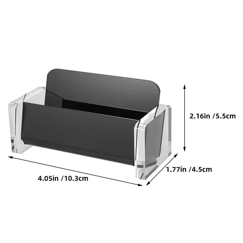 2Pcs Acrylic Business Card Holder Small Compact Desk Organizer Stand Display Office Card Storage Easy Access Professional