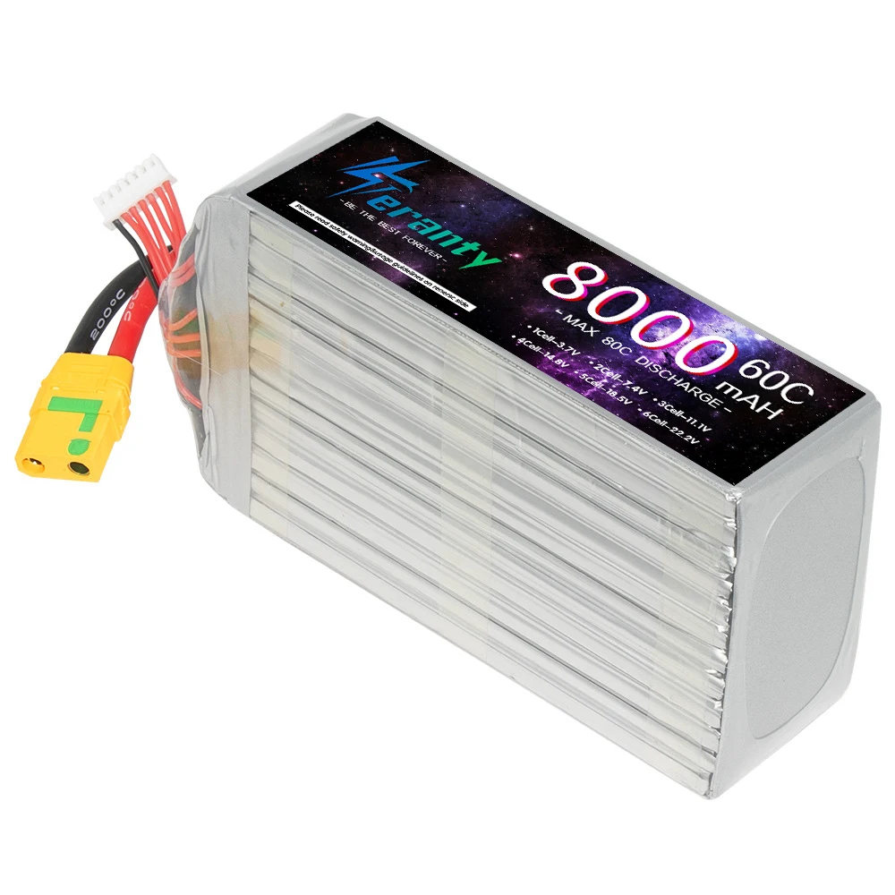 TERANTY 22.2V 8000mAh 60C Lipo Battery For RC Quadcopter Helicopter FPV Drone Car Boat Parts 6S Rechargeable Battery