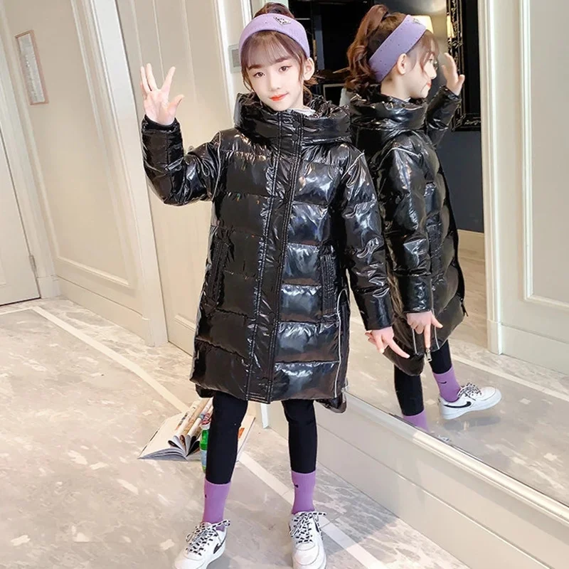 warm Girls New clothing Winter Jacket Kids Hooded Long Coat Outerwear Children Waterproof Clothes 4 6 8 10 12 Yrs parka snowsuit