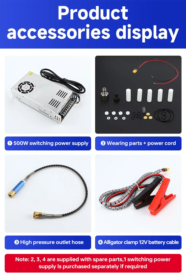 300Bar 12V PCP Compressor de ar 4500Psi Protable Compressor de alta pressão embutido 12V Power Auto-stop Rifle de mergulho