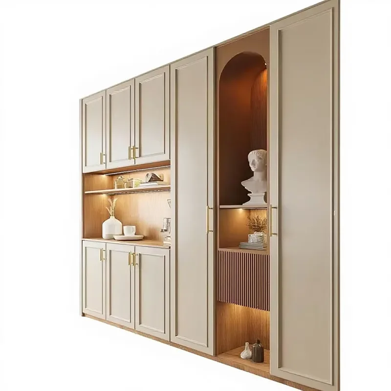 Multifunctional living room combination display cabinet | Built-in LED light | Ideal for decoration and storage in corridors