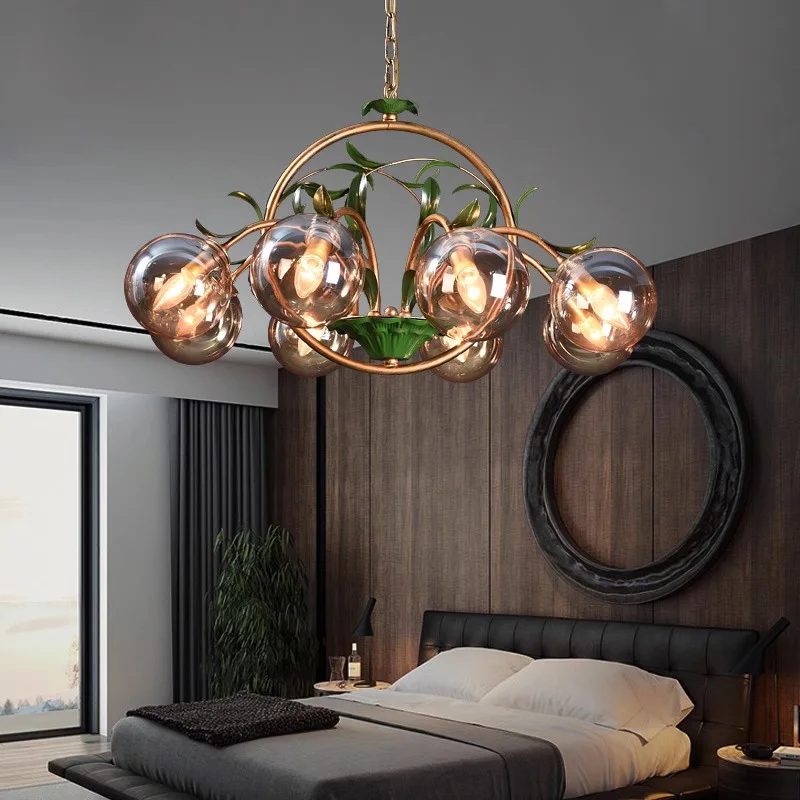 

BOSSEN Scandinavian light luxury round magic bean chandelier for home, bedroom, living room, dining room, villa, bar