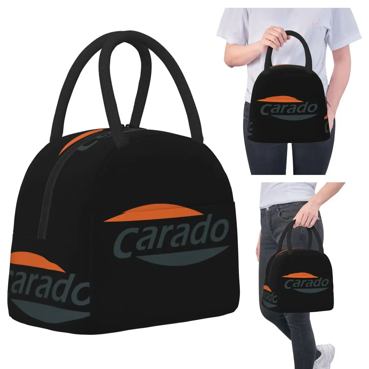 

Сумки для обеда с логотипом Carado, изолированная коробка для бенто, портативная сумка для обеда, герметичные сумки для пикника, термосумка для женщин и детей, работа