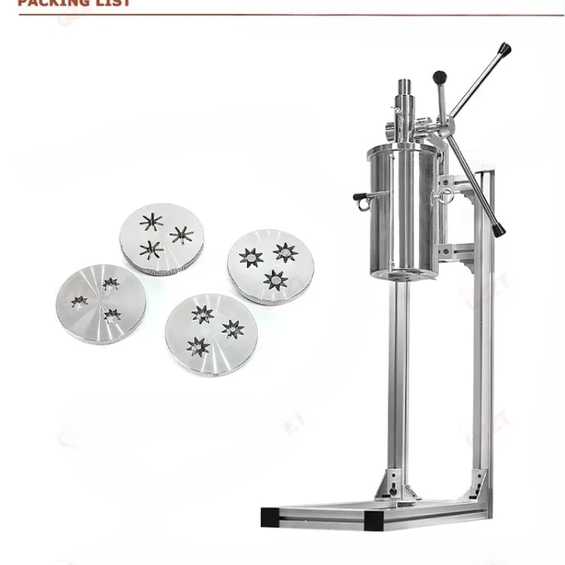 

A Spanish manufacturer of twisted dough strips has a commercial fritters press with a 5-liter removable barrel weight bracket