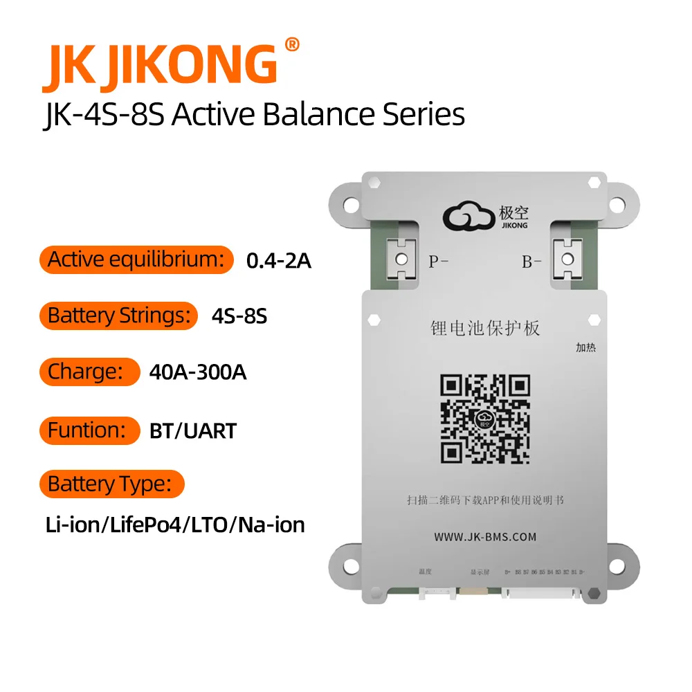 jk b2a8s20p 8s 24v lifepo4 bms 4s lifepo4 b2a8s20p jk bms 100a 200a active LiFePO4 balancer bms 4s lifepo4 12v b2a8s20p jk bms