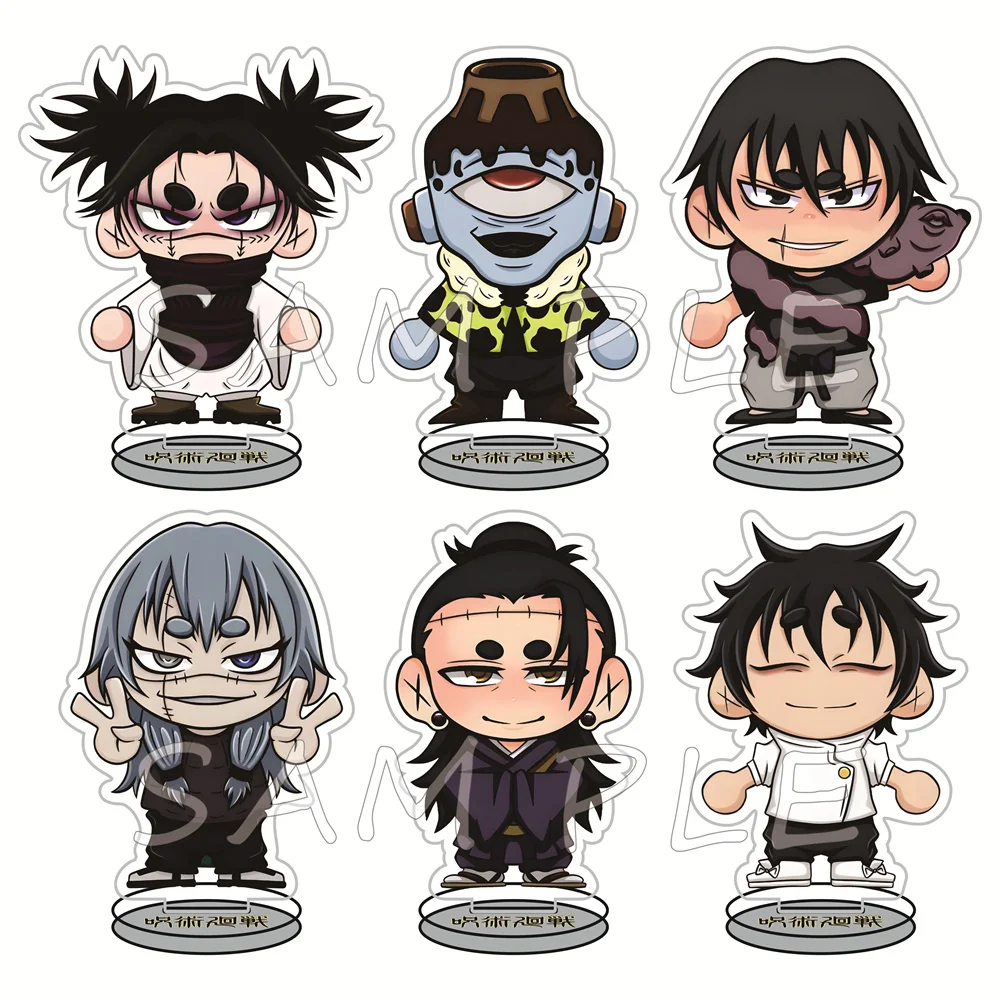 Jujutsu Kaisen 10cm Cute Chibi Acrylic Stand Figures Keychain Anime Desktop Tabletop Ornament Otaku Fans Collectible Gift