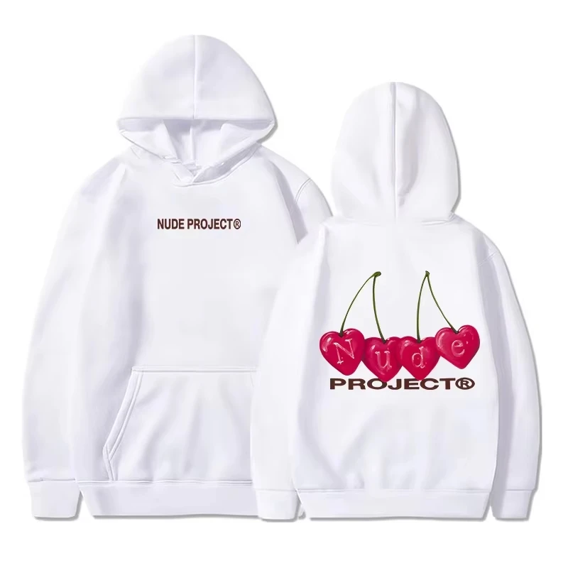 Nude Project Women Hoodies Winter Print Pullover Hooded Sweat Shirts Brand Joggers Long Sleeve Luxury Fleece Sweatshirt Tops