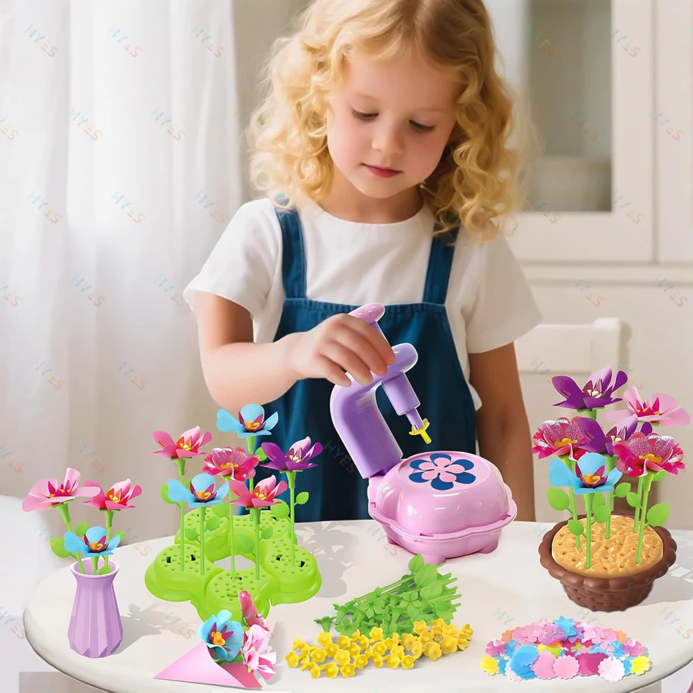 DIY Your Flower Bouquet Kids Educational DIY Flower Bouquet Set Children Crafts Kits Toys Make Flower Gift for Birthday Festival