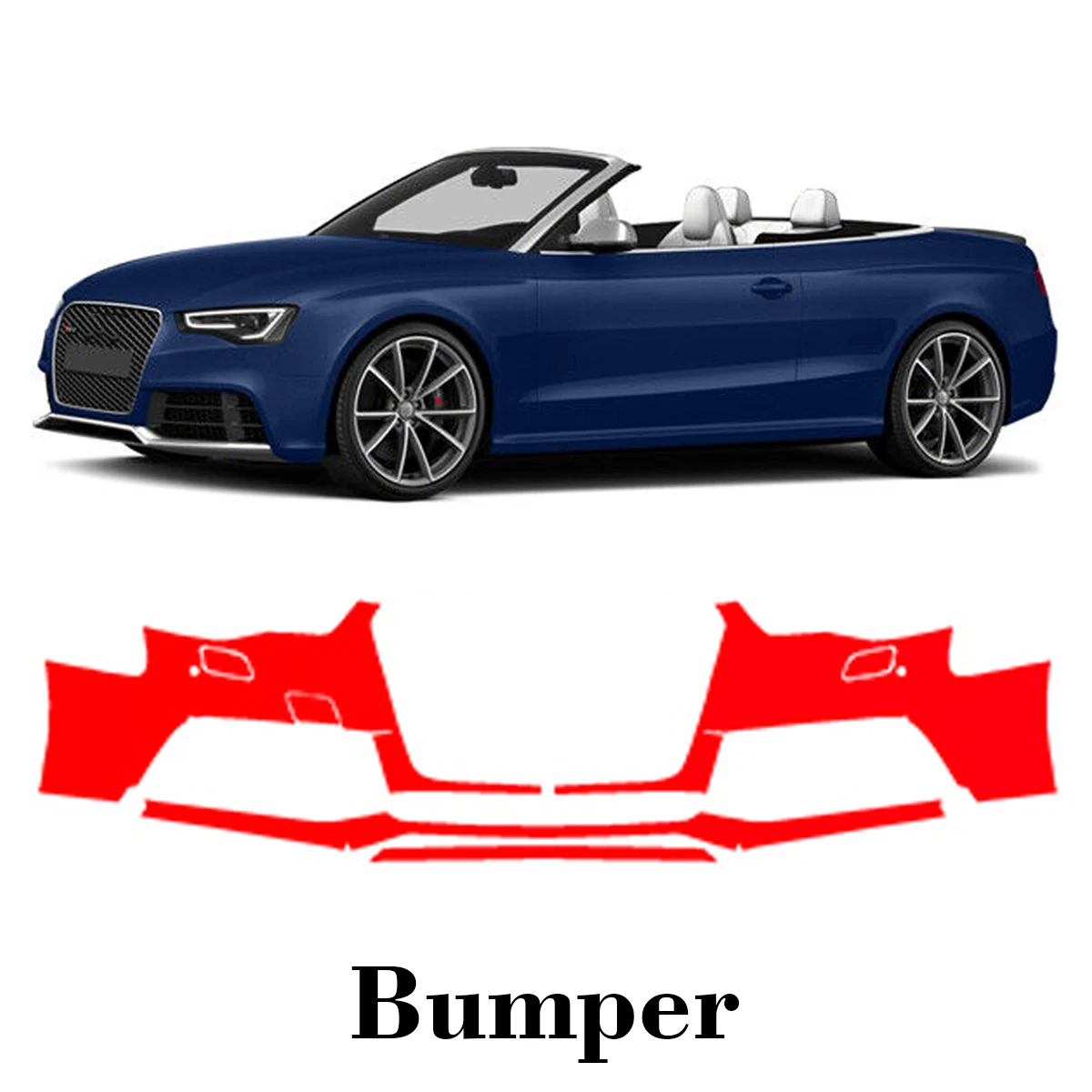 

Car Precut Paint Protection Film Front Bumper Anti-scratch Exterior TPU PPF For Audi RS5 2013-2017