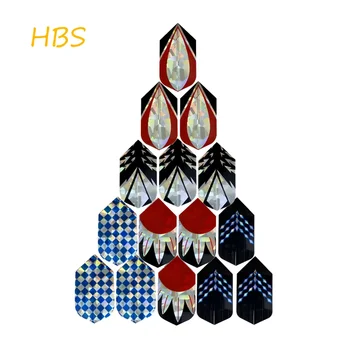 15 Uds. Alas de dardo PET de alta calidad exquisito estilo de hoja estrecha láser dardo suave y duro accesorios generales