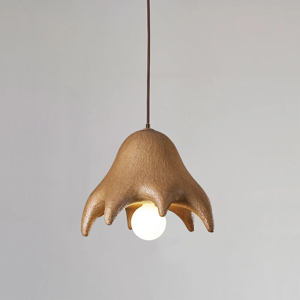 

Nordic Wabi-Sabi Resin Pendant Light Creative Flower Coral Shape Hanging Lamp for Living Room Bedroom Dining Hall Decor