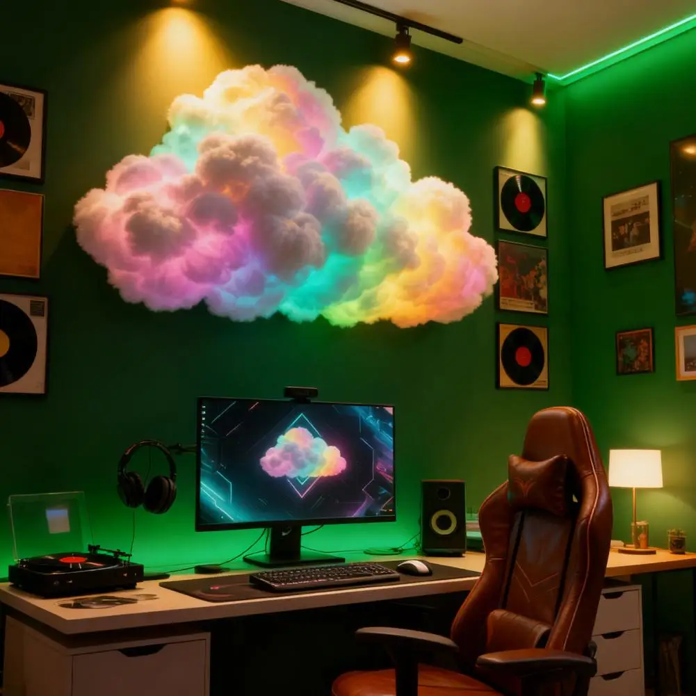 Color Changing Cloud Lamp Thunder Cloud Lamp with Bluetooth Music Sync Led Sound Activated Color Changing Light 3d Storm Cotton