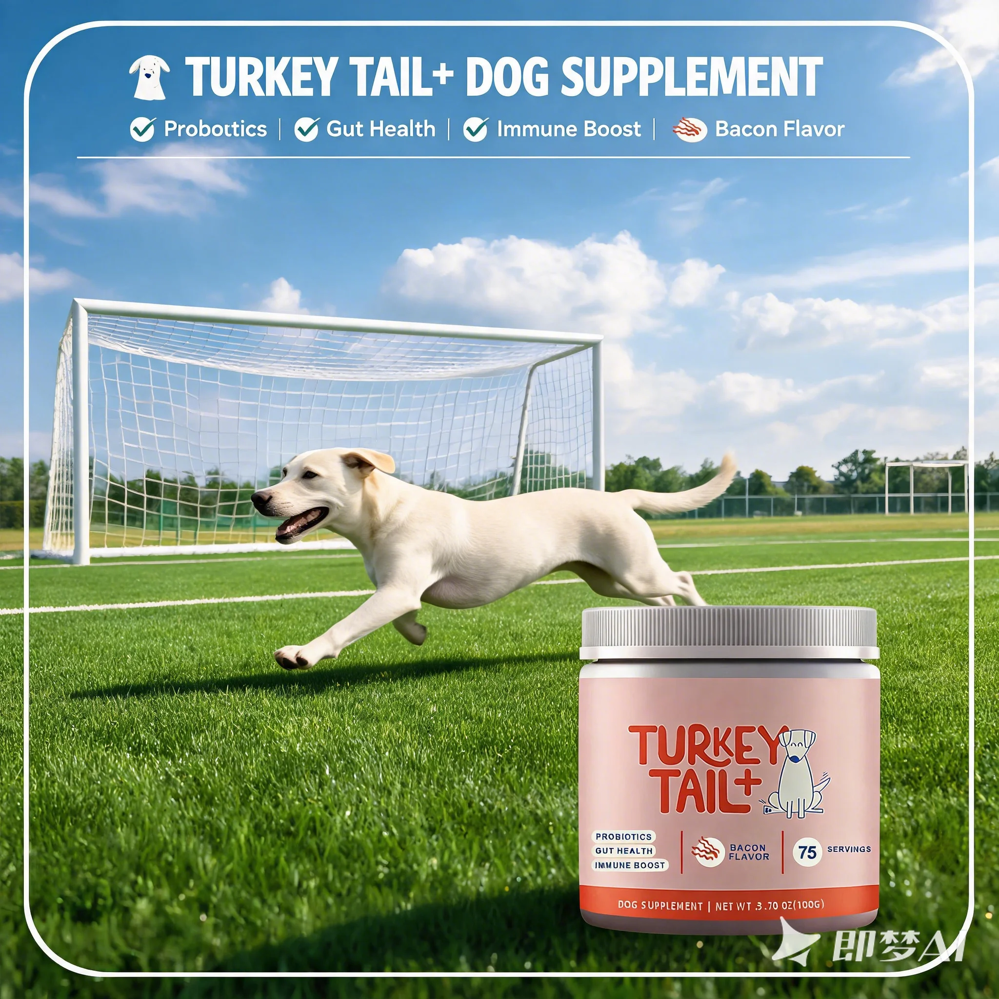 Pet Probiotic Supplement with Mild Safe Ingredients, Gently Nourishes Dogs for Physical Comfort, Daily Care Product for Canines