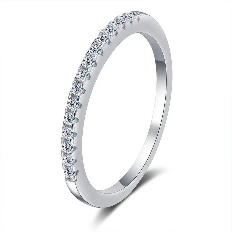 Urlover 2mm d Farbe Moissan ite Ring S925 Sterling versilbert 18 Karat Weißgold edlen Schmuck Hochzeit Verlobung ringe für Frauen