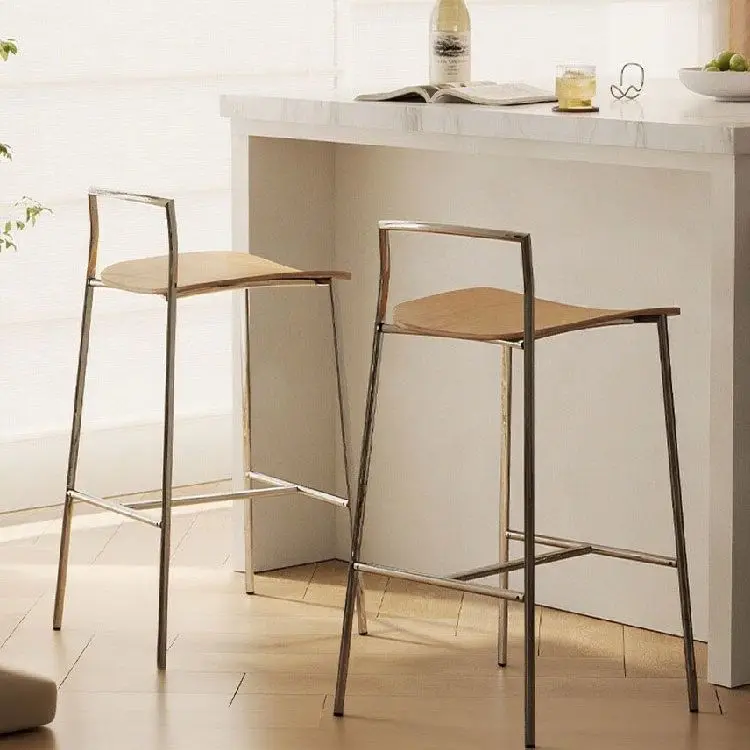 

Минималистичный стульчик для кормления, стул в скандинавском индустриальном стиле для кафе, кованый барный стул