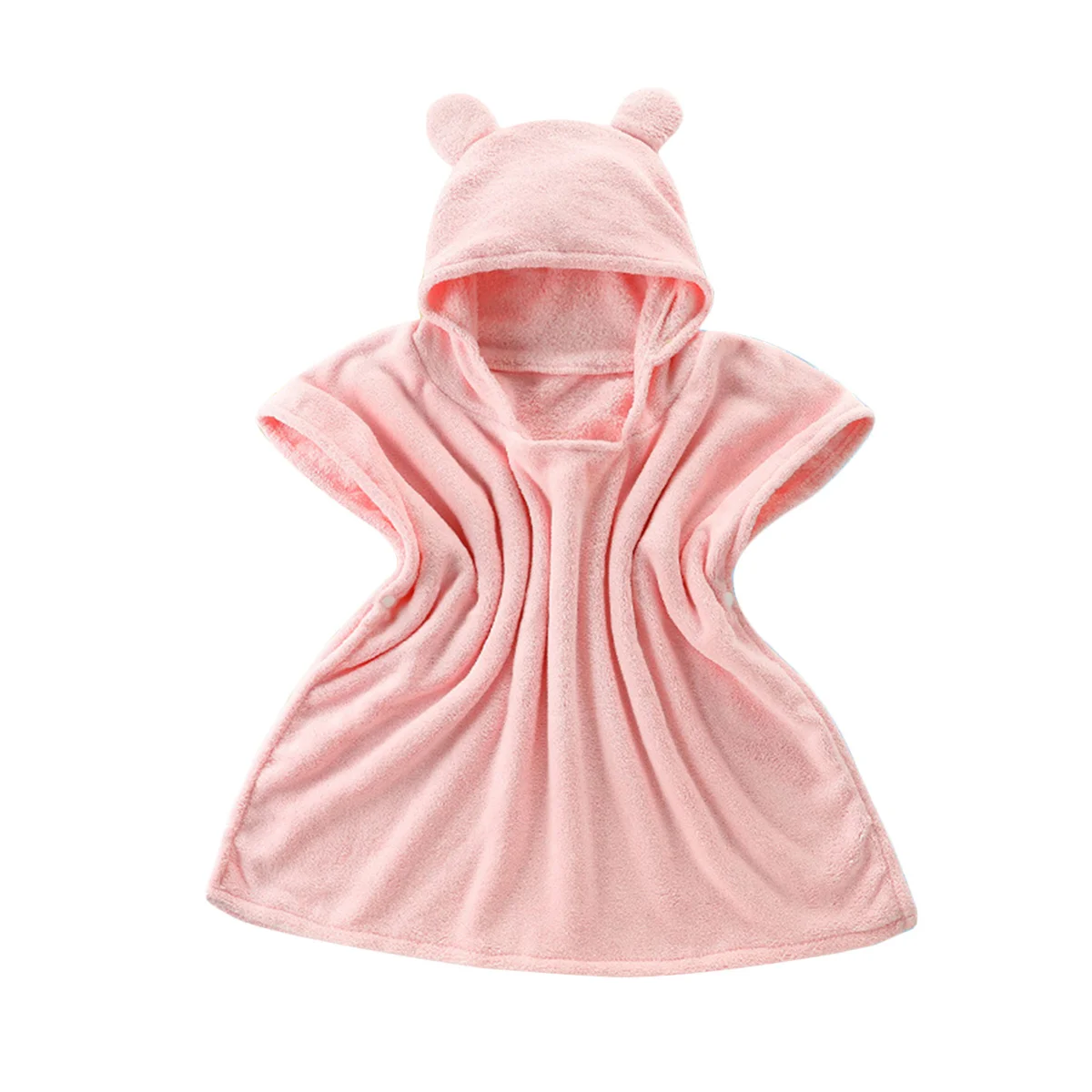 Handuk Mandi Bayi Balita Lembut Mewah Serat Penyerap Warna Pink Hipoalergenik Hadiah Mandi