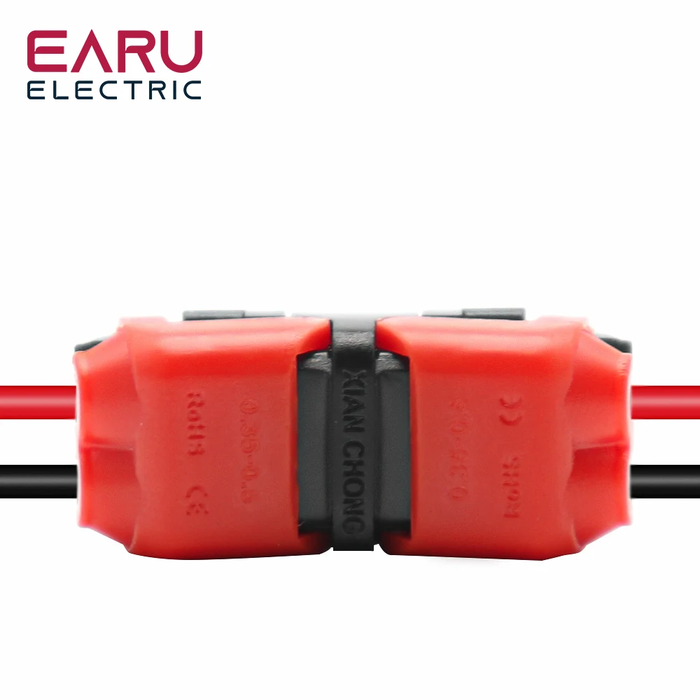 5pcs 2p Spring Connector Wire With No Welding No Screws Quick Connector Cable Clamp Terminal Block 2 Ways Easy Fit For Led Strip