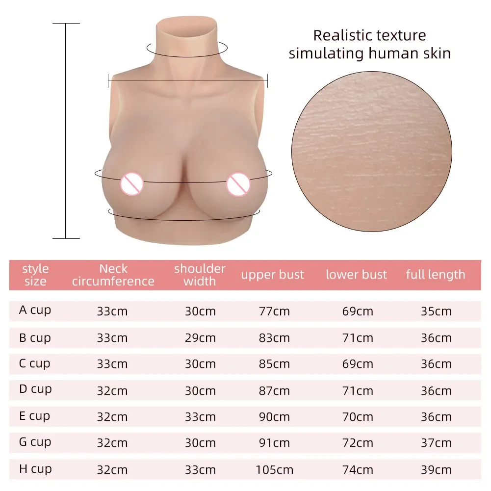 CYOMI BIG SALE Realistic Silicone Breast Forms 1:1Texture Fake Tits Boobs for Sissy Crossdressers Transgender Drag Queen Cosplay