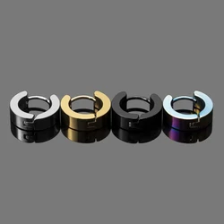 1 Paar Anti-Allergisch Titanium Stalen Oorbel Punk Rock Stud Oorbellen Mannen Mode-sieraden Vrouwen Kleine Cirkel Ronde Stud oorbellen