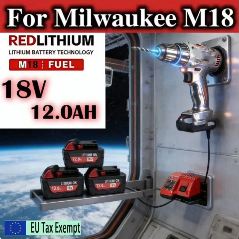 100 % für Milwaukee M18 18 V 12000 mAh 18650 Lithium-Ersatzakku für Milwaukee 48-11-1860 48-11-1850 48-11-1840 Werkzeugakku