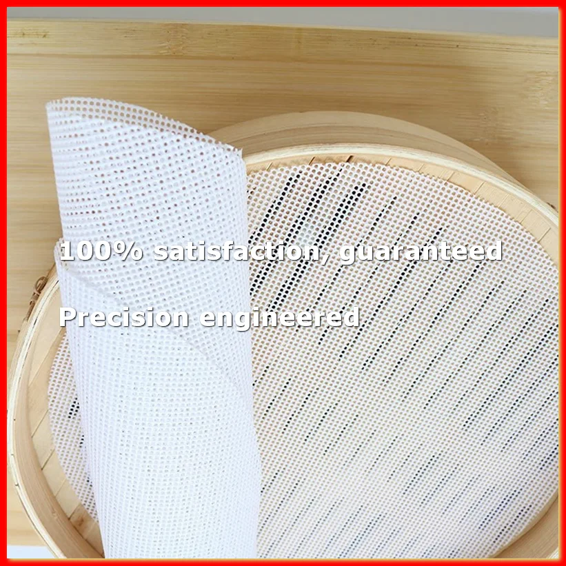 5 Pcs Silicone Steamer Mesh Mats, Reusable Non-Stick Round Steamer Pad, Steamed Buns Baking Pastry Mat, 40cm in Diameter-A13G